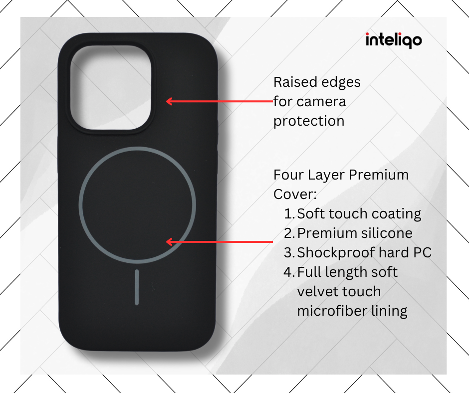 Premium Magsafe Silicone Case for iPhone 12 & 12 Pro (Black)